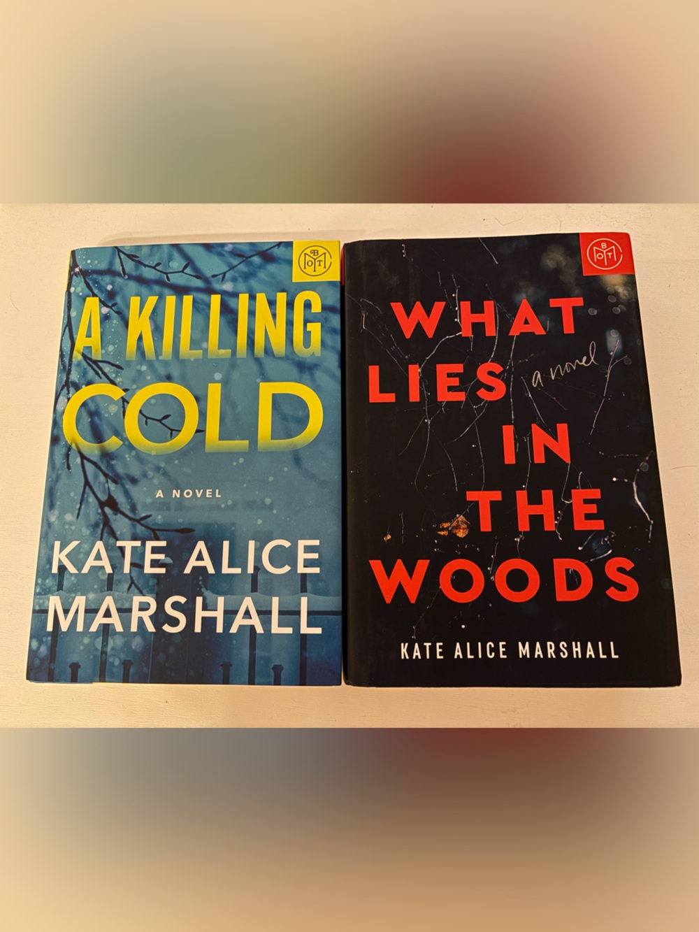 2 BOTM Books ‘A Killing Cold’ & ‘What Lies In The Woods’  by Kate Alice Marshall